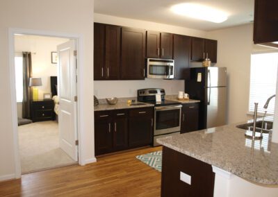 Marcella at Town Center large kitchen with stainless steel appliances