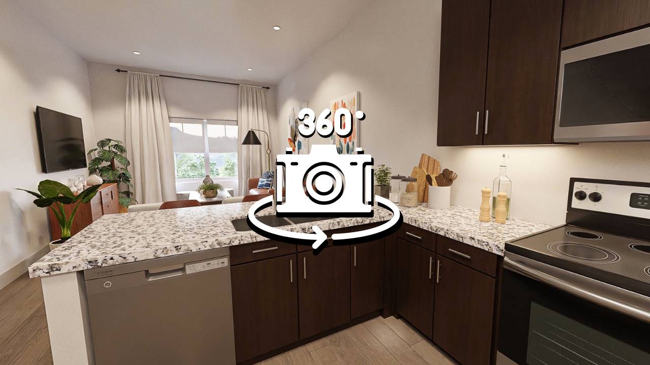 360 VR tour of the Tuscany  1 Bedroom 1 Bath Apartment at Marcella at Gateway Apartments in Richmond, VA.