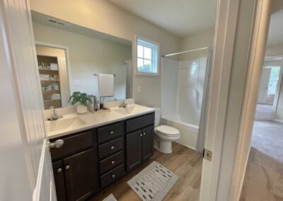Photo of the upstairs hall bathroom of the Magnolia lot 3 section 2 at Rolling Ridge in Chester VA by Boyd Homes