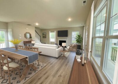 Photo of the living room and gas fireplace of the Magnolia lot 3 section 2 at Rolling Ridge in Chester VA by Boyd Homes