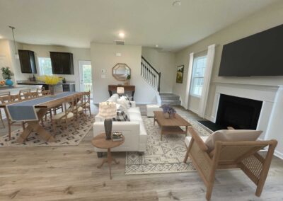 Photo of the living room and gas fireplace of the Magnolia lot 3 section 2 at Rolling Ridge in Chester VA by Boyd Homes