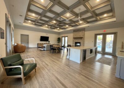 Interior photo of the clubhouse at Marcella at Gateway Apartments in Bon Air, Virginia