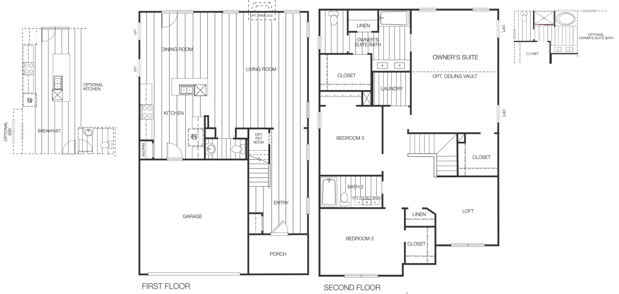 Floor plan for the Aspen lot 51 section 7 for sale in Castleton by Boyd Homes.